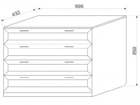Комод с 4-мя ящиками в Радужном - raduzhnyj.магазин96.com | фото