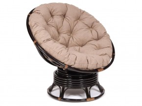 Кресло-качалка Papasan w 23/01 B с подушкой Antique brown, экошерсть Коричневый в Радужном - raduzhnyj.магазин96.com | фото