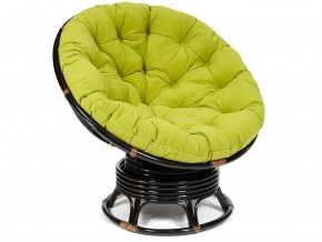 Кресло-качалка Papasan w 23/01 B с подушкой Antique brown, флок Олива в Радужном - raduzhnyj.магазин96.com | фото