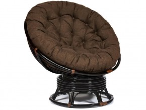 Кресло-качалка Papasan w 23/01 B с подушкой Antique brown, ткань Коричневый в Радужном - raduzhnyj.магазин96.com | фото