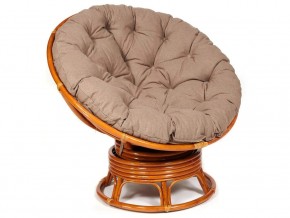 Кресло-качалка Papasan w 23/01 B с подушкой Cognac, экошерсть Коричневый в Радужном - raduzhnyj.магазин96.com | фото