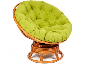 Кресло-качалка Papasan w 23/01 B с подушкой Cognac, флок Олива в Радужном - raduzhnyj.магазин96.com | фото