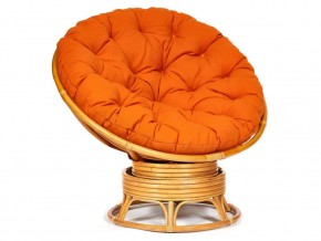 Кресло-качалка Papasan w 23/01 B с подушкой Honey, ткань Оранжевый в Радужном - raduzhnyj.магазин96.com | фото