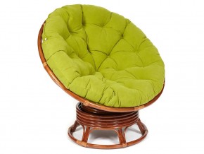 Кресло-качалка Papasan w 23/01 B с подушкой Pecan, флок Олива в Радужном - raduzhnyj.магазин96.com | фото