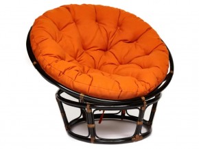 Кресло Papasan 23/01 W с подушкой Antique brown, ткань Оранжевый в Радужном - raduzhnyj.магазин96.com | фото