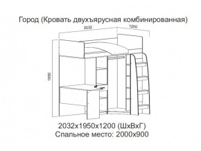 Кровать двухъярусная комбинированная в Радужном - raduzhnyj.магазин96.com | фото