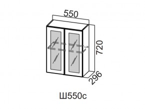 Ш550с/720 Шкаф навесной 550/720 (со стеклом) в Радужном - raduzhnyj.магазин96.com | фото