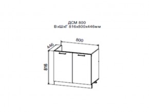 Шкаф нижний ДСМ800 под мойку в Радужном - raduzhnyj.магазин96.com | фото